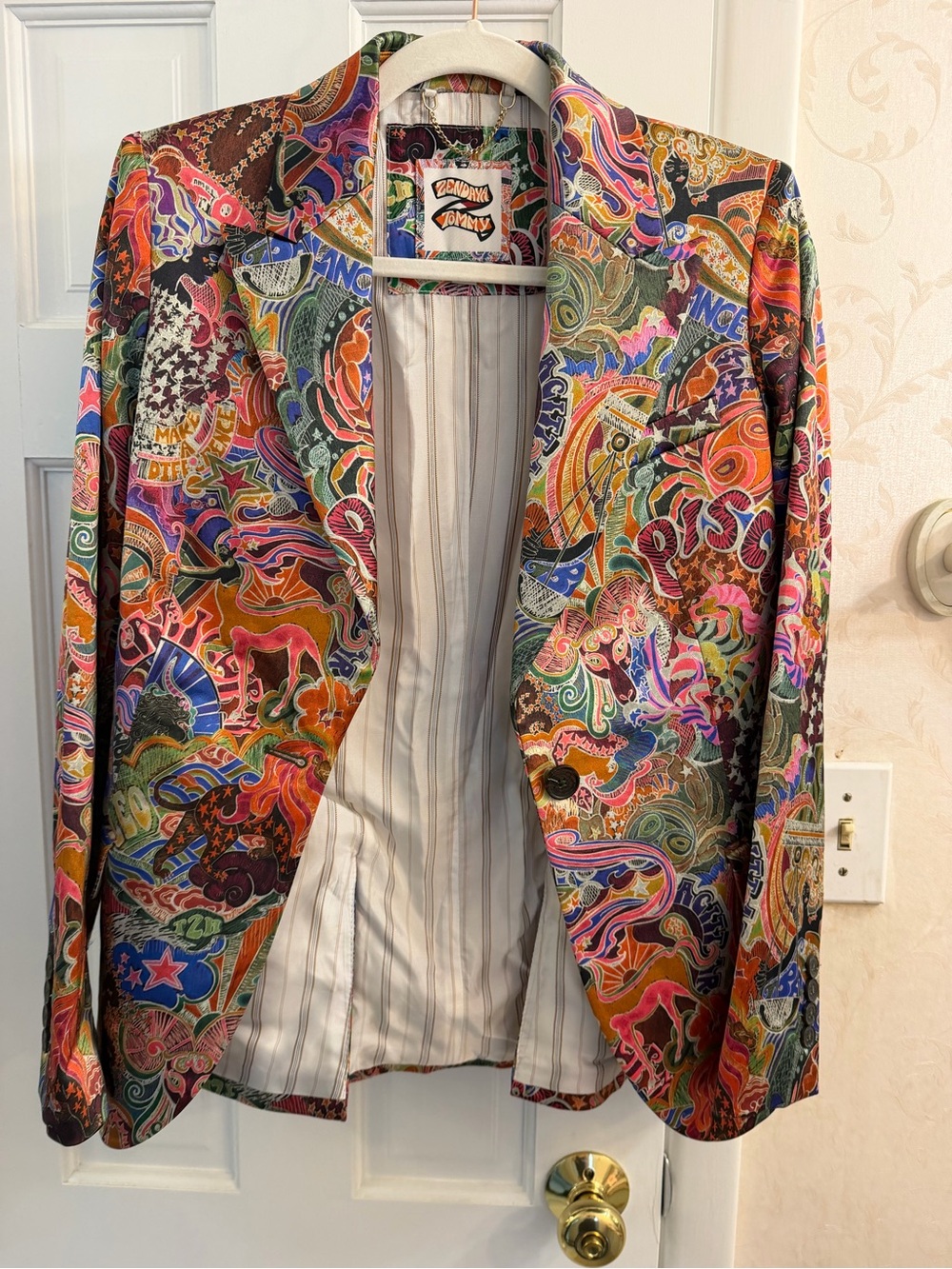 Tommy Hilfiger Multicolor Paisley Print Blazer - Picture 4 of 7
